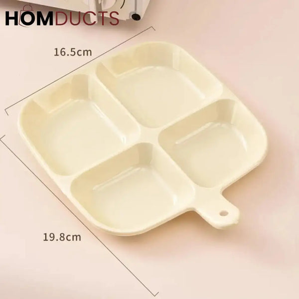 Four Compartment Serving Plate