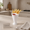 Two-in-one French fries and dip serving cup