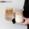 Frozen Ice Design Glass Cup - Elegant Tea & Coffee Mug | Premium Transparent Glass