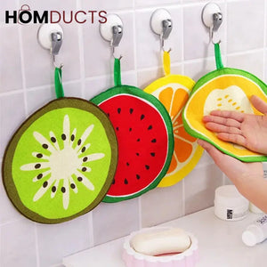 Fruit Pattern Kitchen Cleaning Towel (4Pcs)