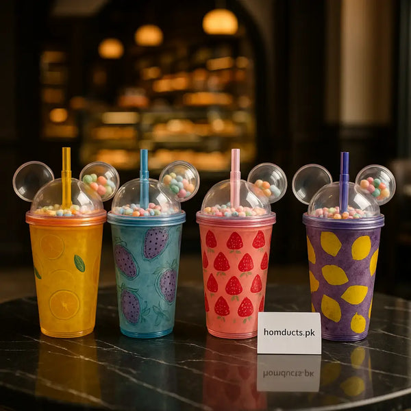 Fruit Pop Double-Ear Sipper Cups – Insulated & Reusable Tumblers for Kids