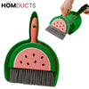 Fruit Style Mini Dustpan & Brush Set – Watermelon Lemon & Kiwi Design