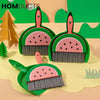 Fruit Style Mini Dustpan & Brush Set – Watermelon Lemon & Kiwi Design