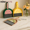 Fruit Style Mini Dustpan & Brush Set – Watermelon Lemon & Kiwi Design