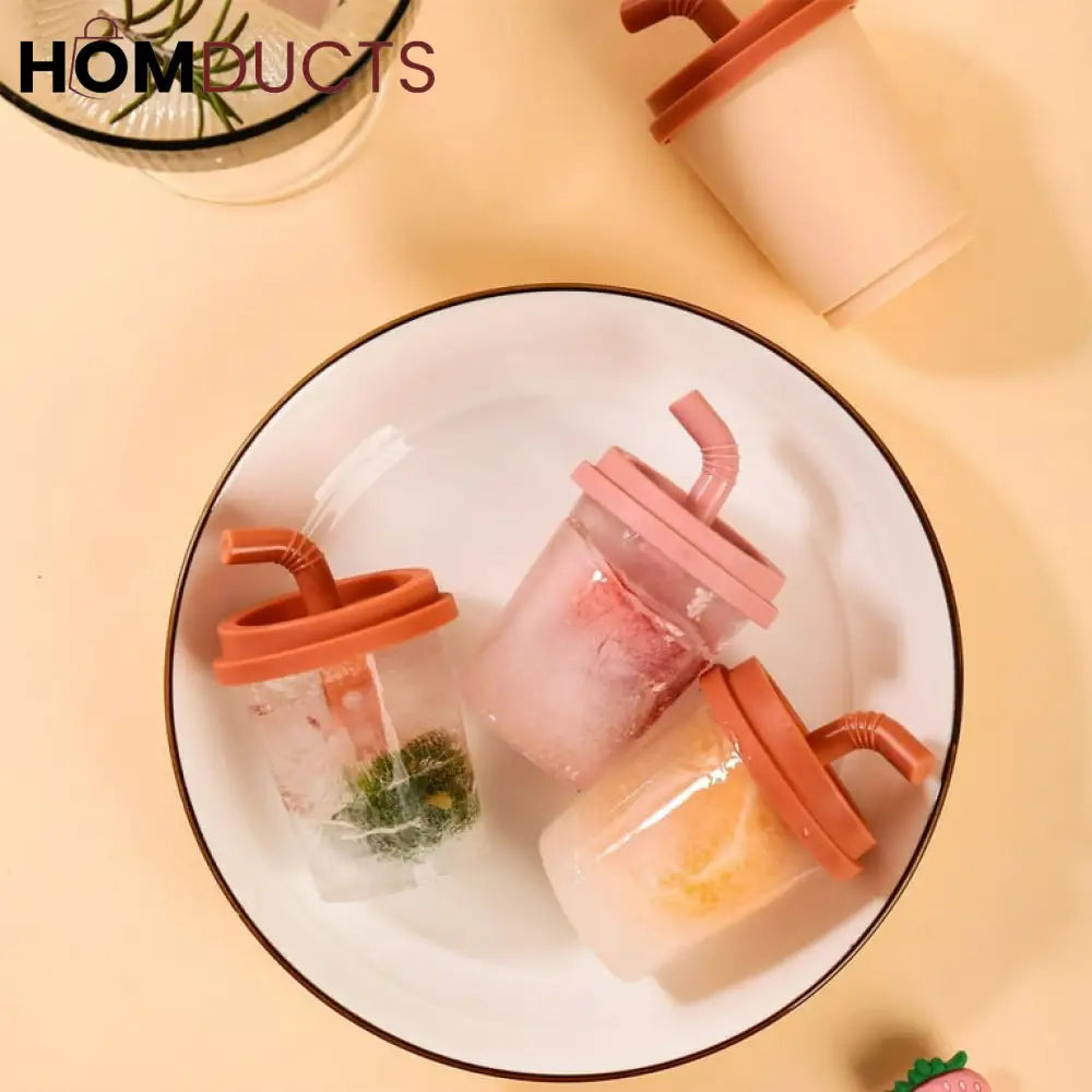 Fun Milk Tea Cup Ice Mold - Create Creative Popsicles!