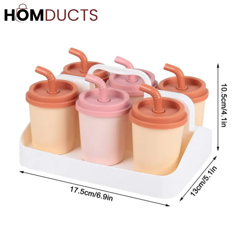 Fun Milk Tea Cup Ice Mold - Create Creative Popsicles!