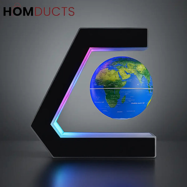 Futuristic Desk Globe with RGB Glow – Levitating Display