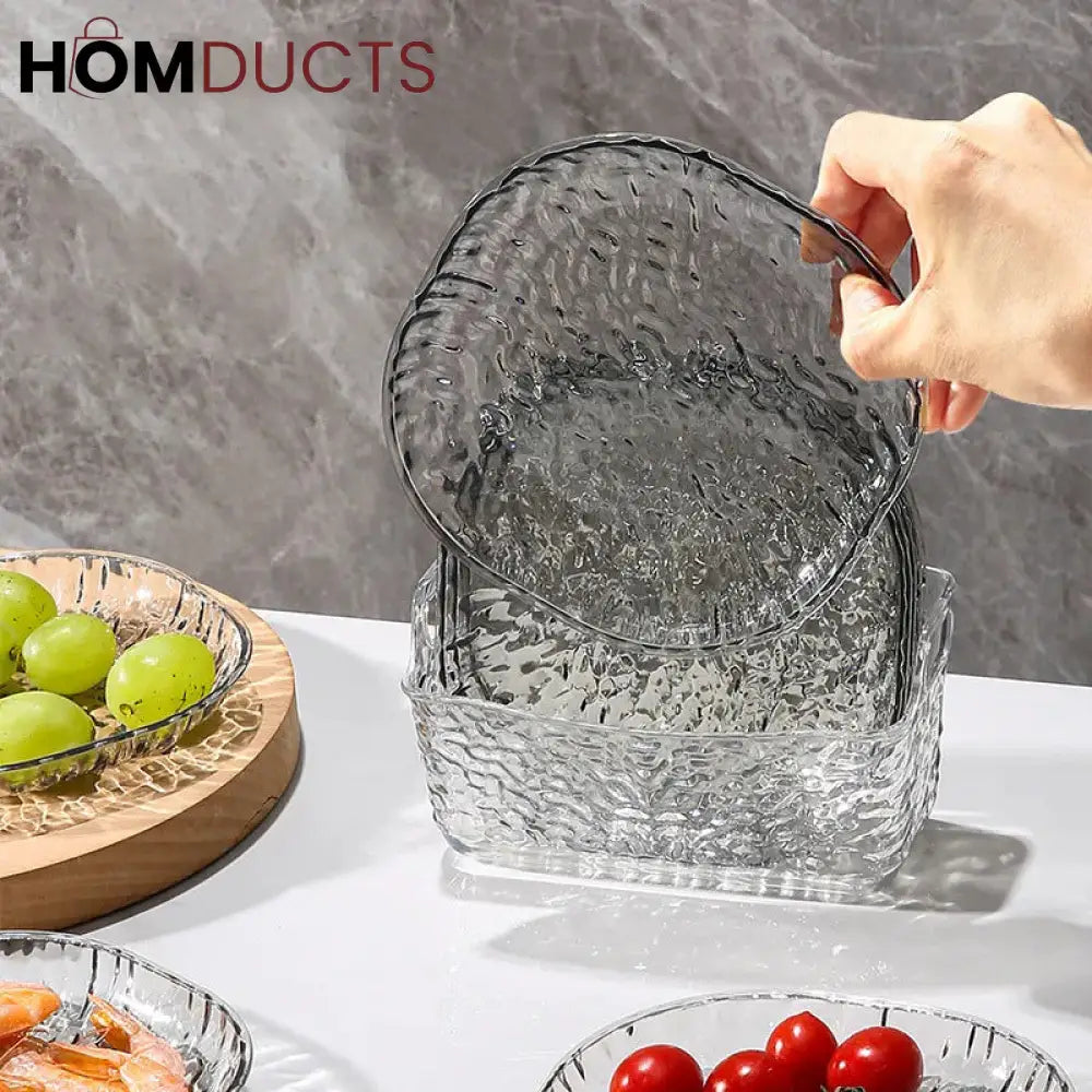 Glacier Pattern 9Pcs Snack Plate Set