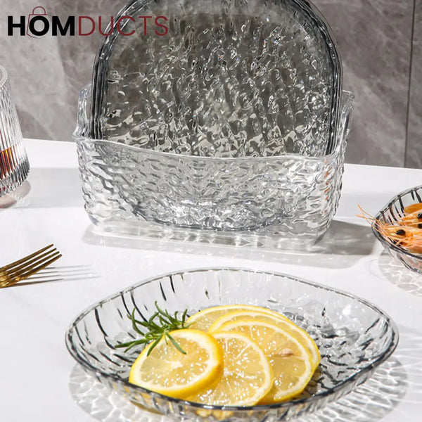 Glacier Pattern 9Pcs Snack Plate Set