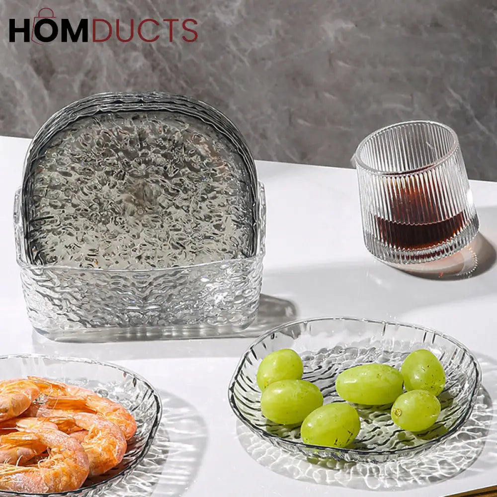 Glacier Pattern 9Pcs Snack Plate Set