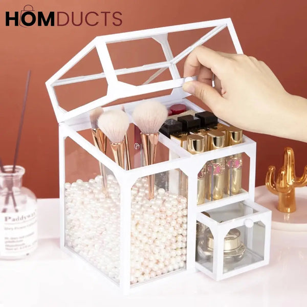 Glass Cosmetic And Makeup Brush Organiser J & C Organizer