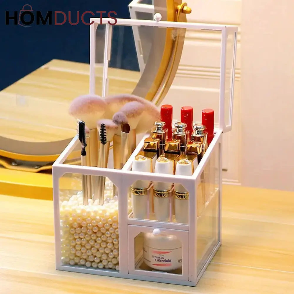 Glass Cosmetic And Makeup Brush Organiser J & C Organizer