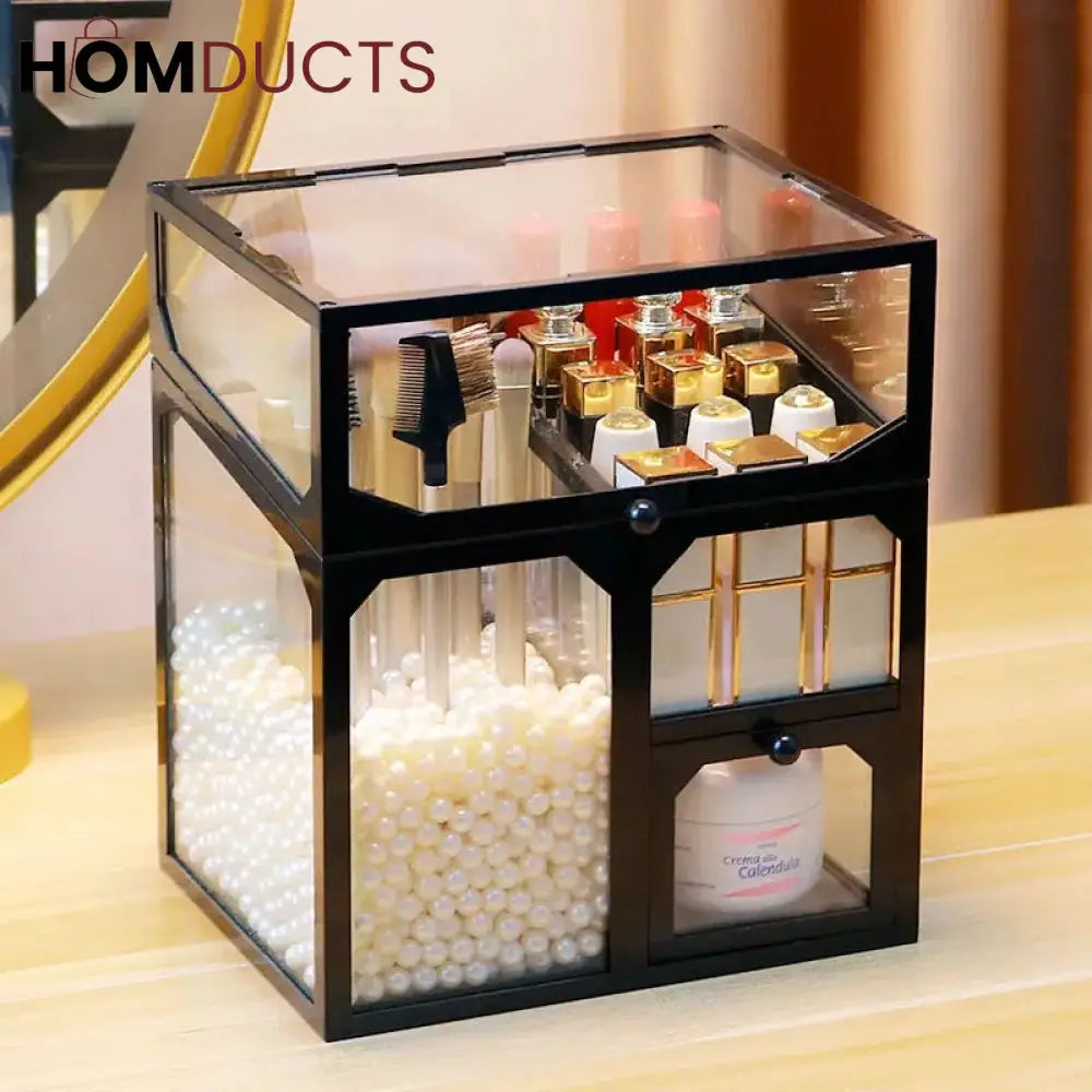 Glass Cosmetic And Makeup Brush Organiser J & C Organizer