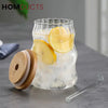 Glass Cup With Bamboo Lid