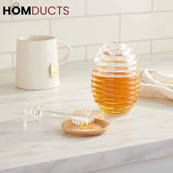 Glass Honey Jar