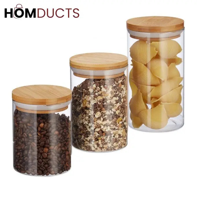 Glass Jar Set (3Pcs)