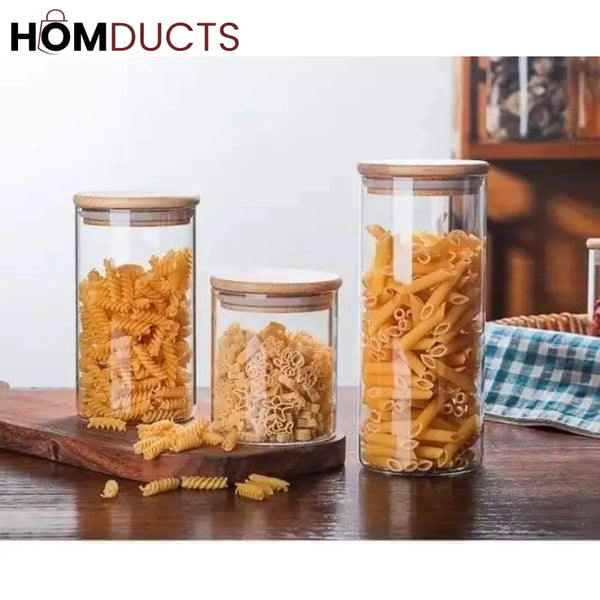 Glass Jar Set (3Pcs)