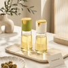 Two 280ml glass oil sprayer and pourer bottles