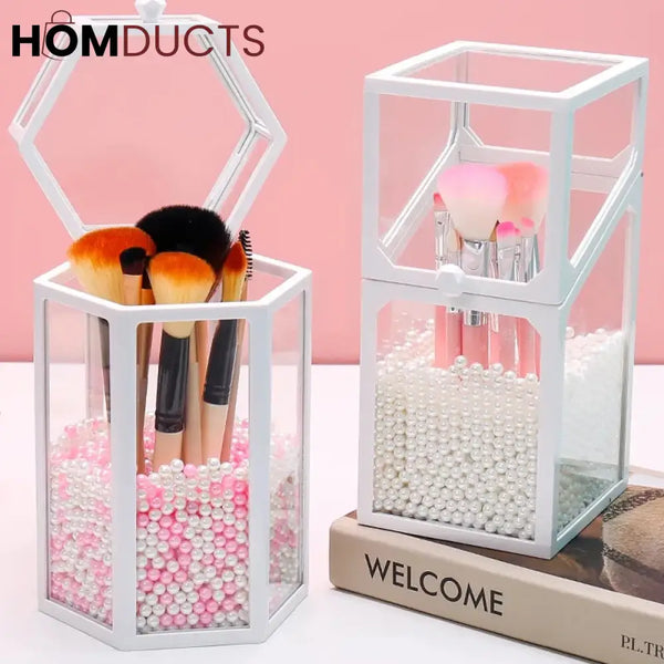 Glass Pearl Brush Holder J & C Organizer