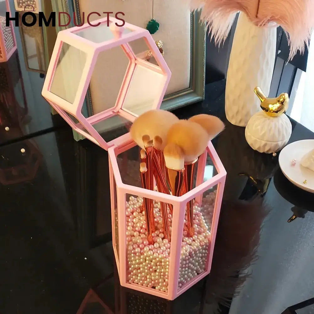 Glass Pearl Brush Holder J & C Organizer