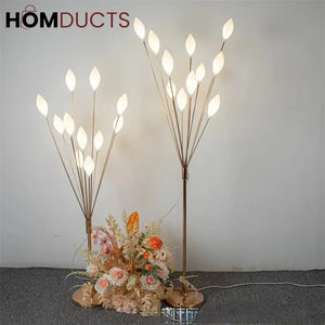 Glowing Brushed Flower Buds: Elegant Wedding Stage & Roadway Light Decor