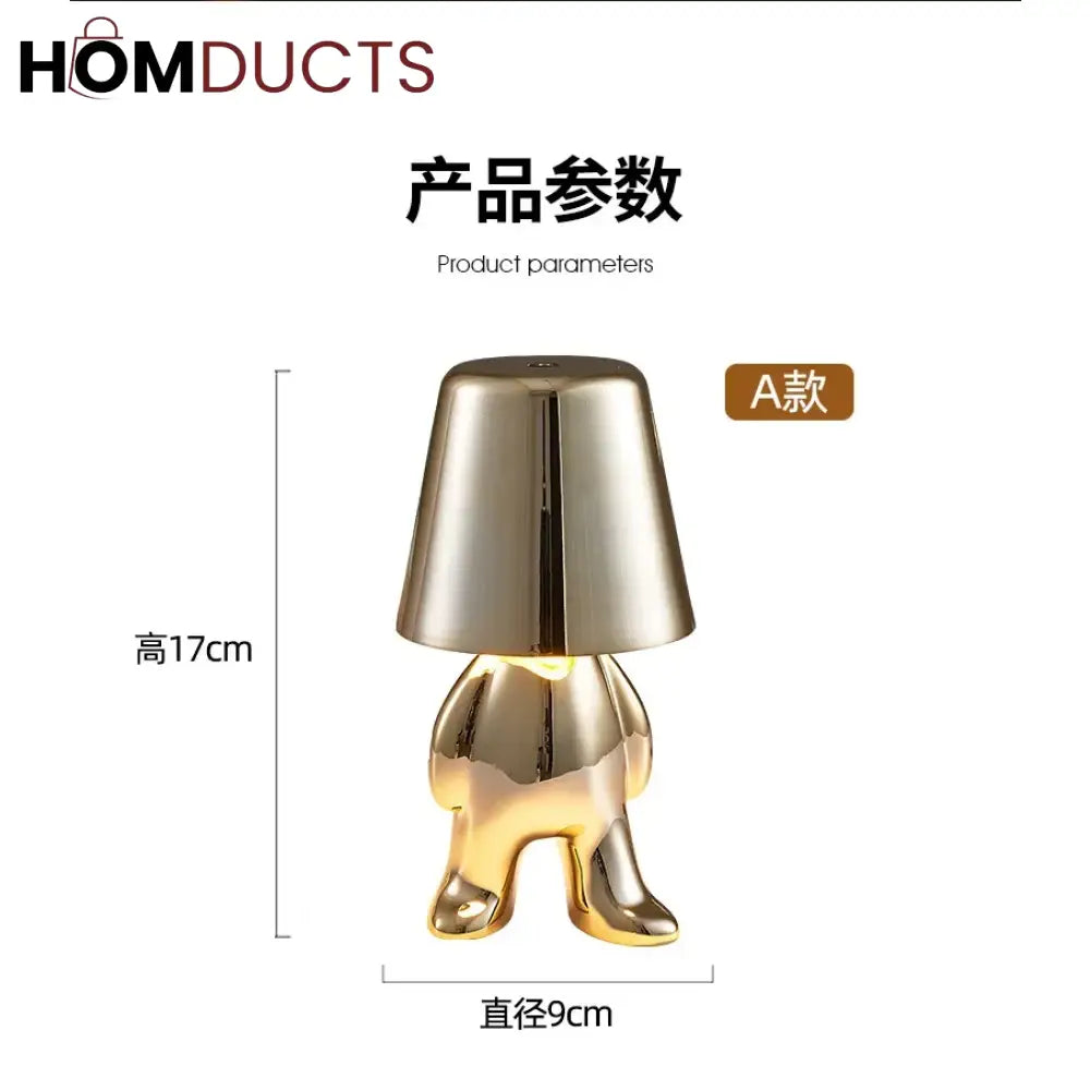 Gold Metallicp Lamp – Statement Sculptural Light for Living Room & Office