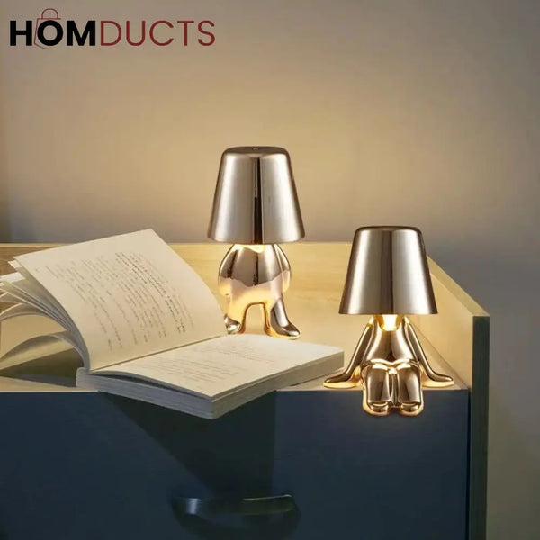 Gold Metallicp Lamp – Statement Sculptural Light for Living Room & Office