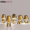 Gold Metallicp Lamp – Statement Sculptural Light for Living Room & Office