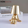Gold Metallicp Lamp – Statement Sculptural Light for Living Room & Office