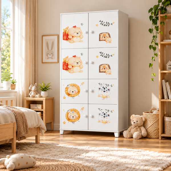 Wide Baby Storage Cupboard – 2 Large & 2 Small Doors