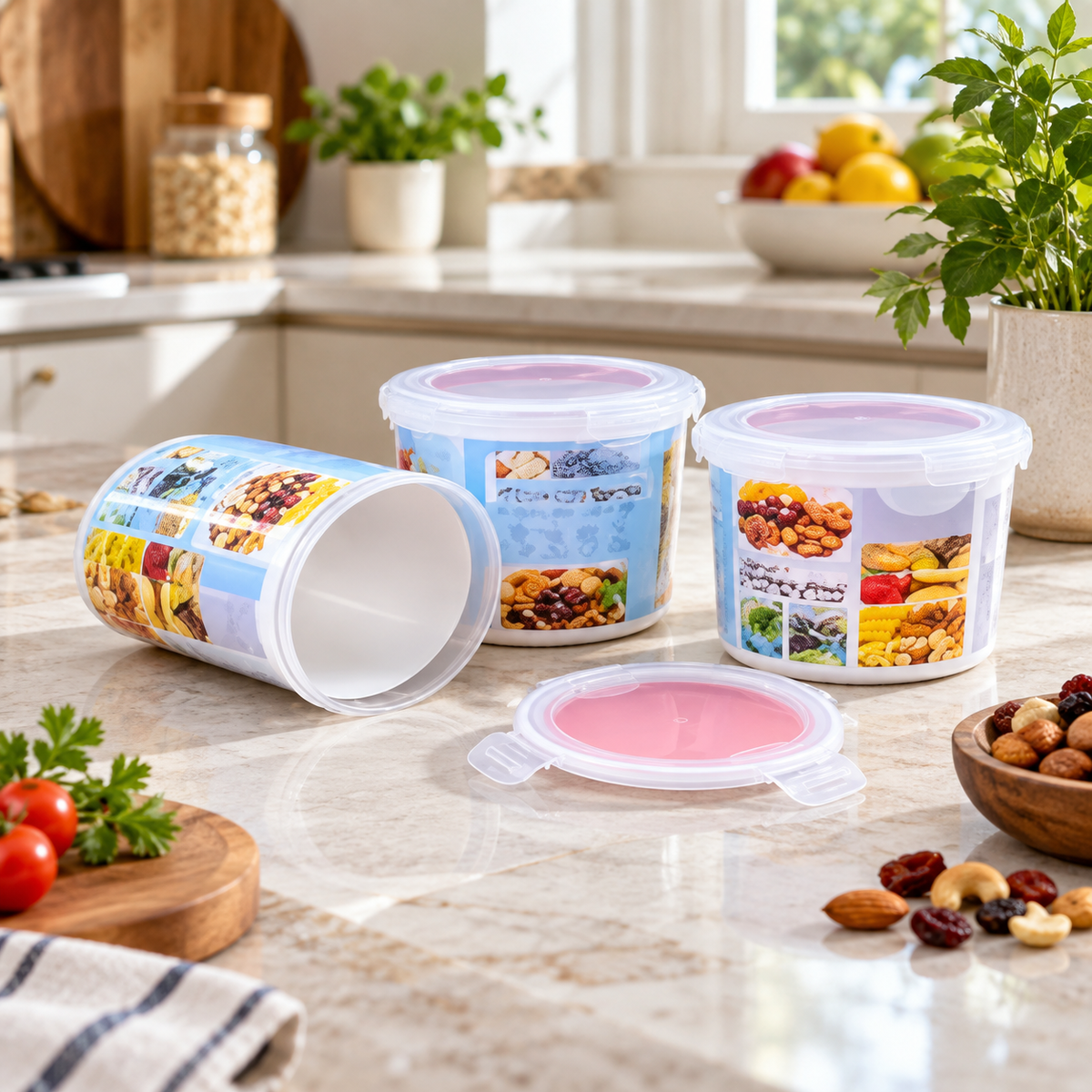 Small Round Lockable Storage Container