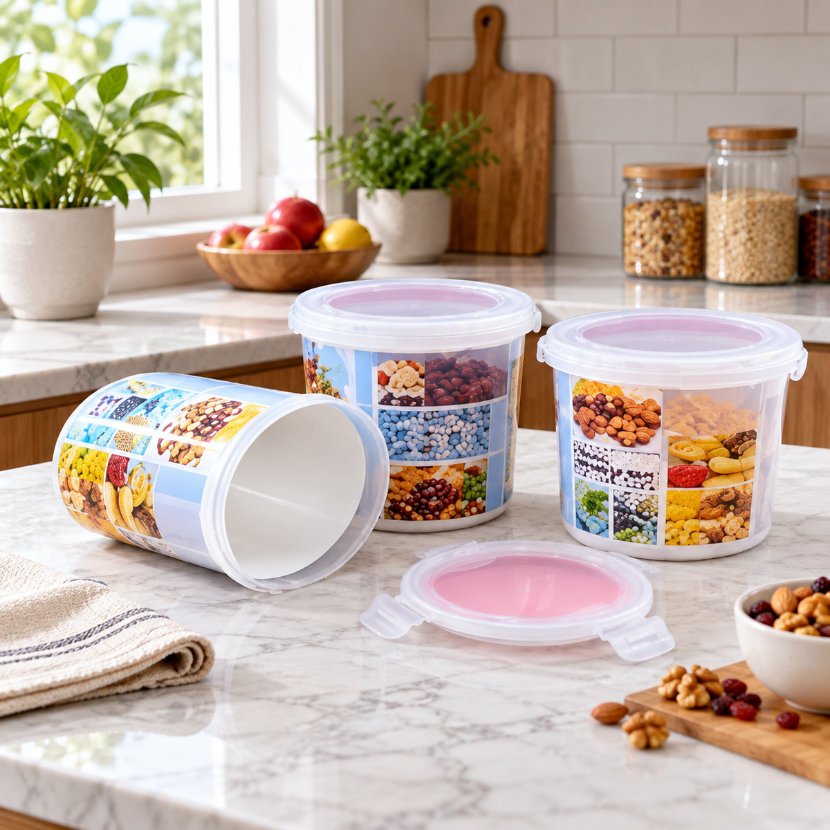 Large Round Lockable Storage Container