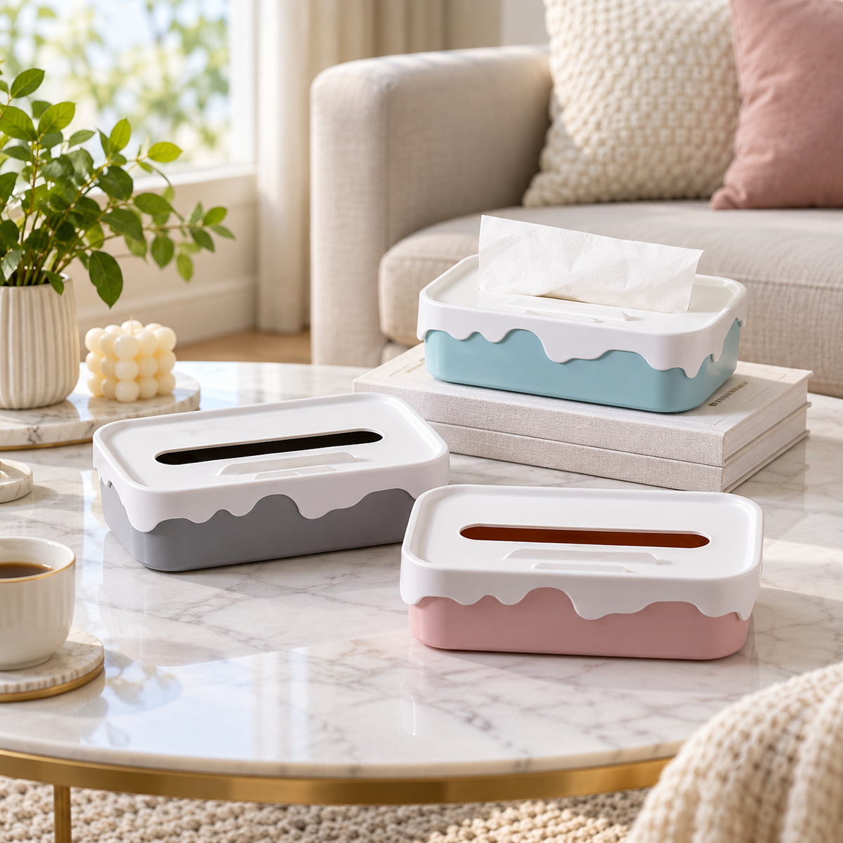 Ice Cream Melt Tissue Box Holder