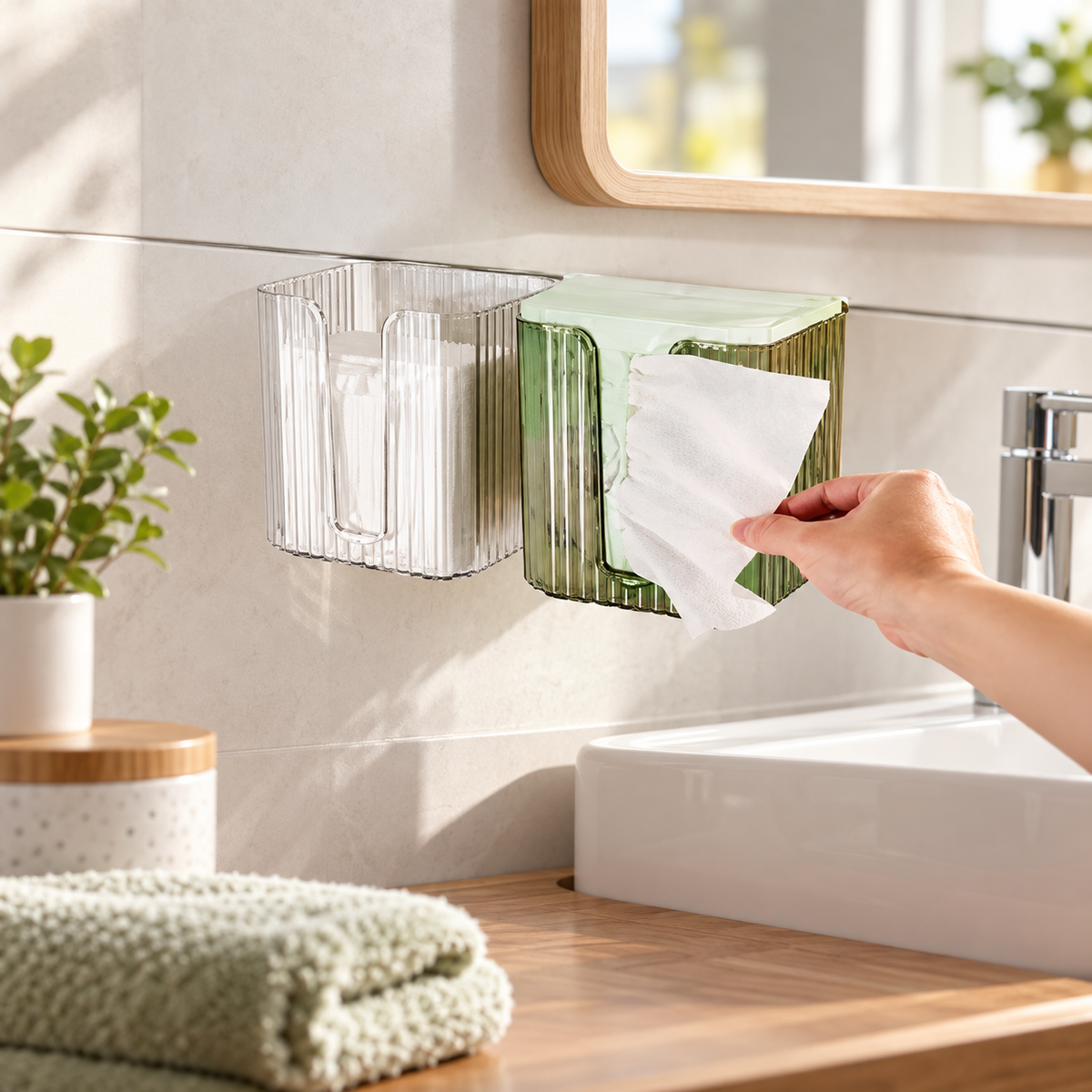 Wall-Mounted Tissue Dispenser