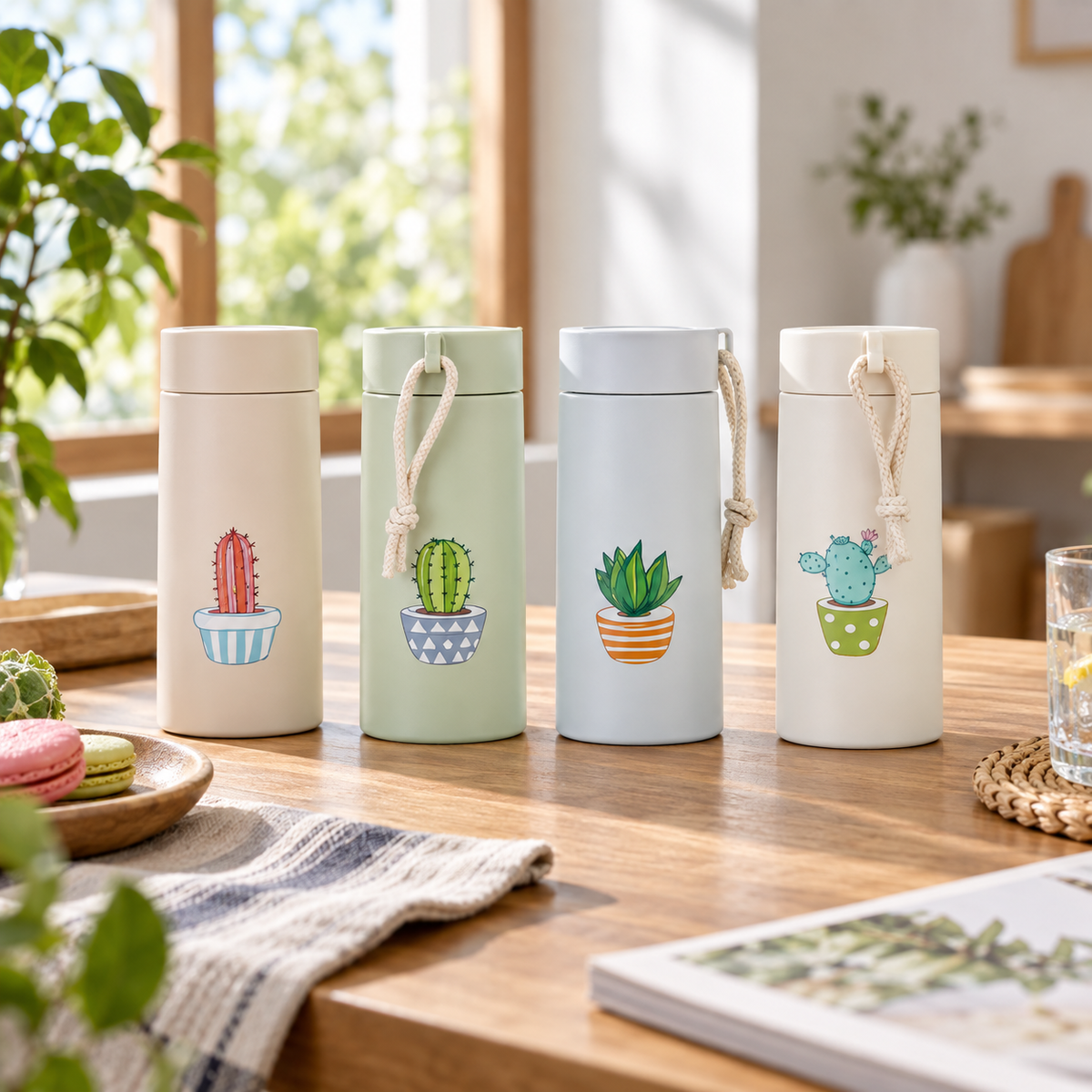 Cactus Glass Bottle 450ml