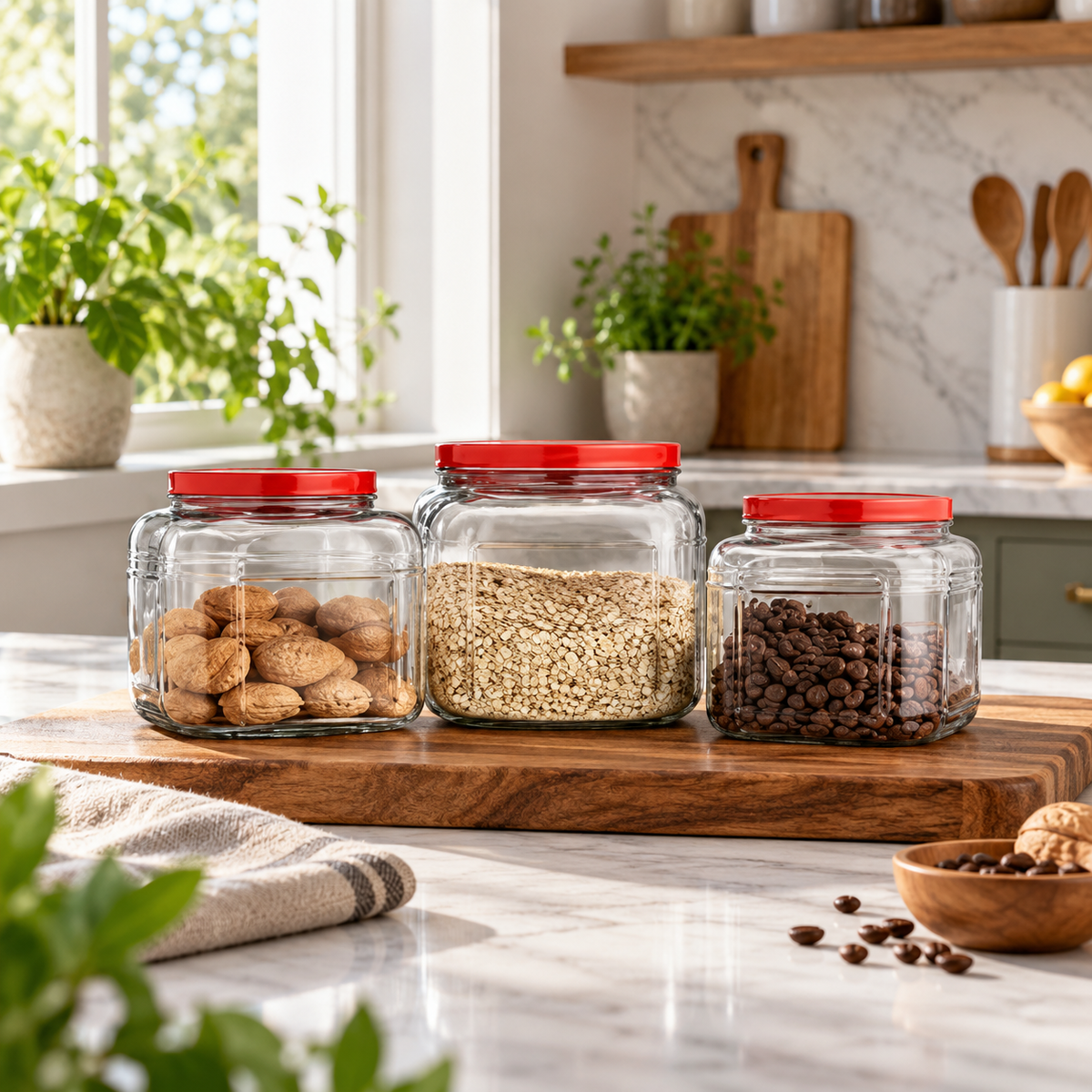 Glass Storage Jar with Lid