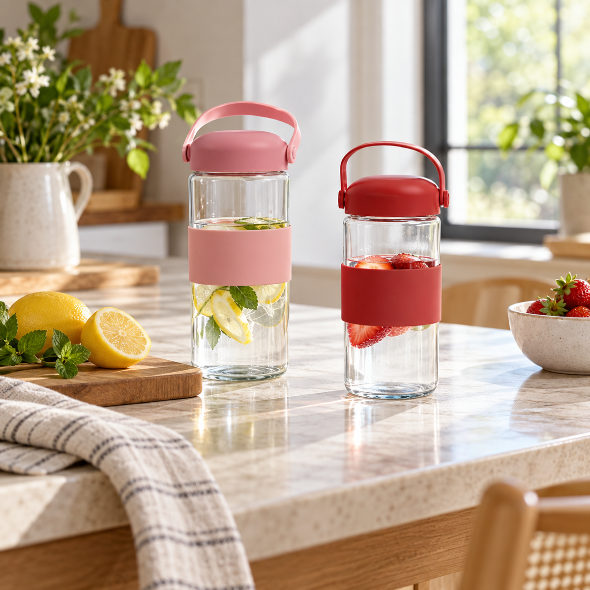Glass Bottle with Handle