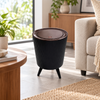 9L Press-Lid Dustbin – Black Round