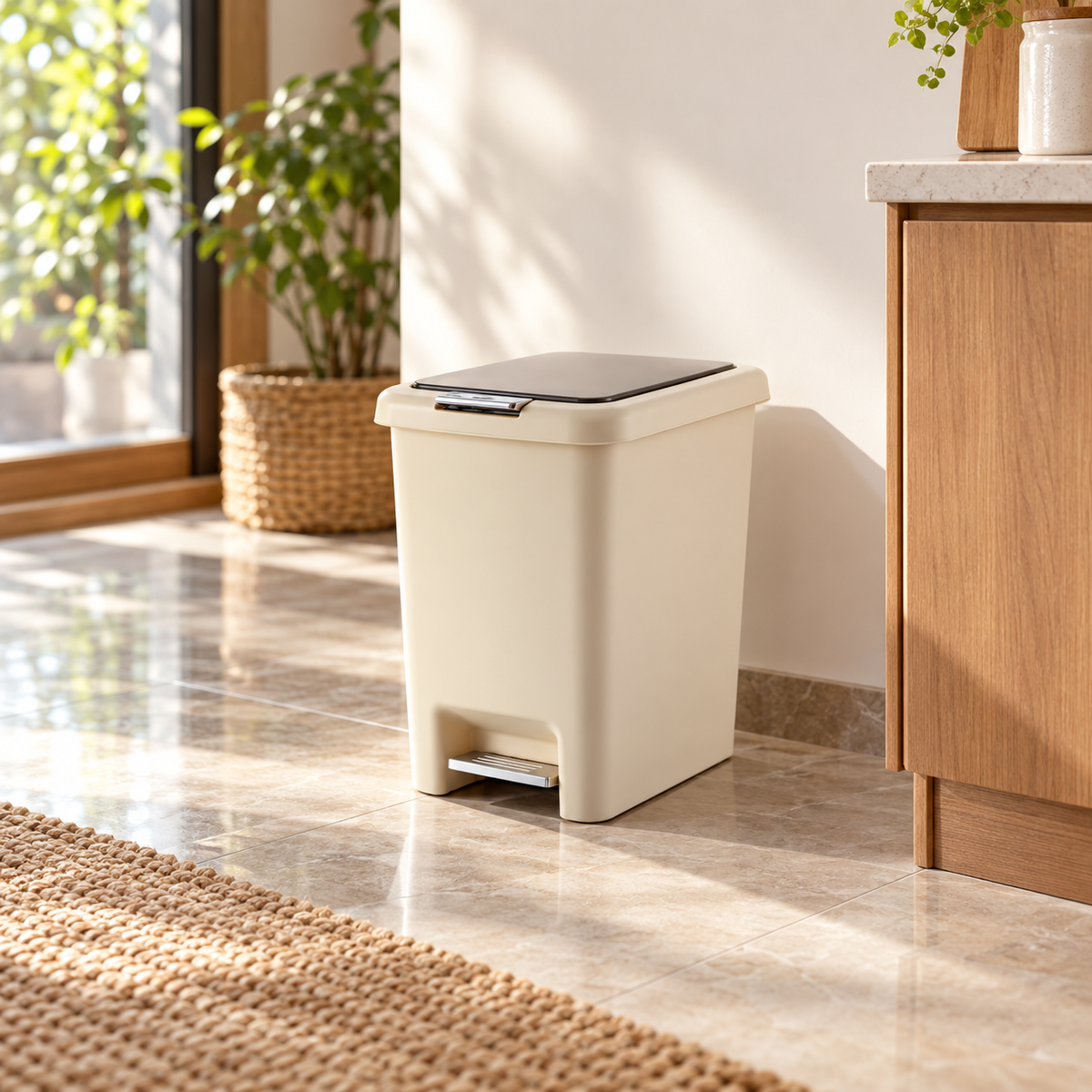 15L Two-Way Pedal Bin