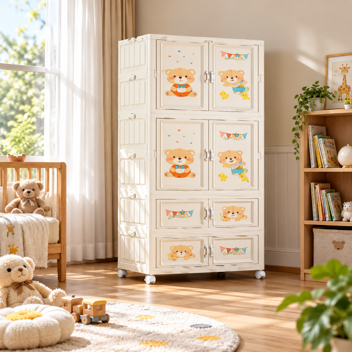 Bear Baby Cupboard – 2 Large & 2 Small Doors