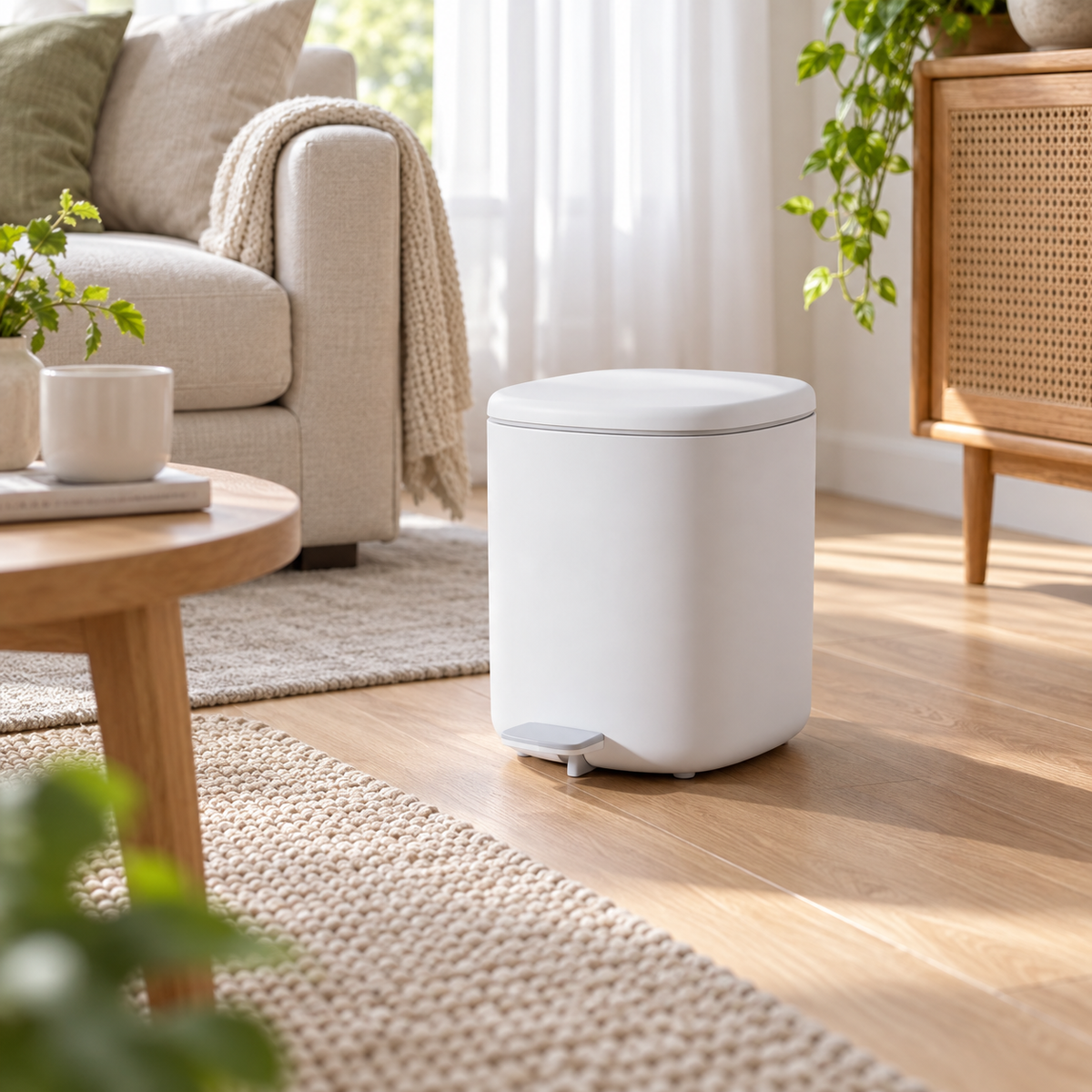 ECOCO 11L Hydraulic Pedal Bin with Bucket – Grey
