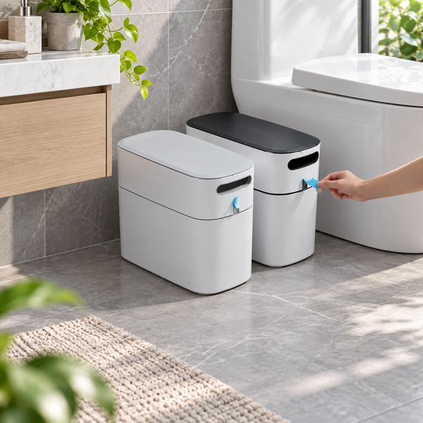 ECOCO Narrow Dustbin 12L – Grey