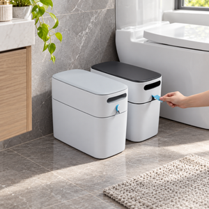 ECOCO Narrow Dustbin 8L – Grey