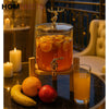 Golden Elk Glass Beverage Dispenser – Luxury Fruit Infuser Jar with Tap