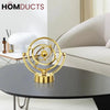 Golden Kinetic Sculpture Orb - Luxury Perpetual Motion Desk Decor