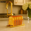 Golden Toast Rack Holder – Elegant Bread Organizer for Breakfast Tables