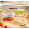 Hand Pushed Vegetable Chopper With 2 Stainless Steel Blades