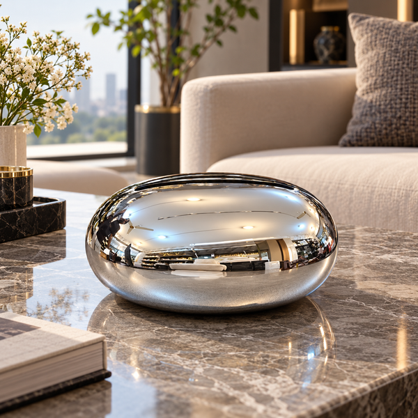 Harmain G2-11 chrome silver oval tissue box