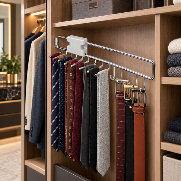 Sliding Wardrobe Tie & Belt Organizer