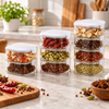 Stackable clear seasoning boxes in two three and four layer options